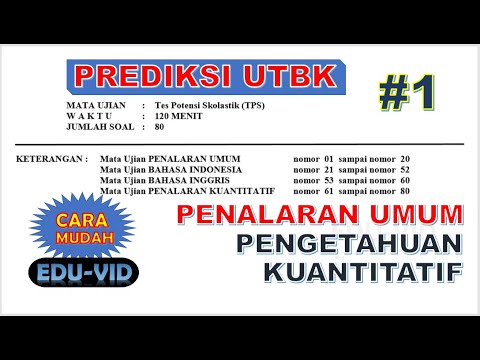 PREDIKSI 1 TPS UTBK 2021 – Penalaran Umum [#1]