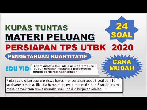 Soal Persiapan TPS UTBK 2020 – Materi PELUANG (TPS Pengetahuan Kuantitatif)