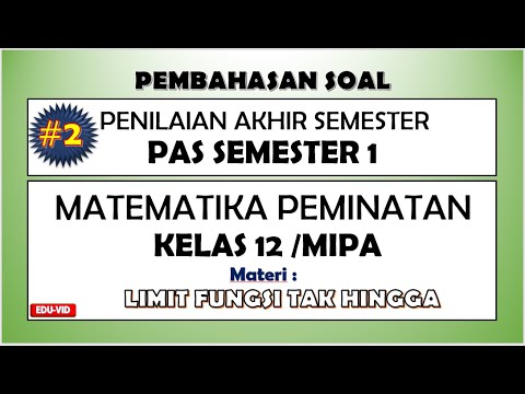 Soal PAS/UAS Matematika Peminatan Kelas 12 Semester 1 dan Pembahasannya [#2]