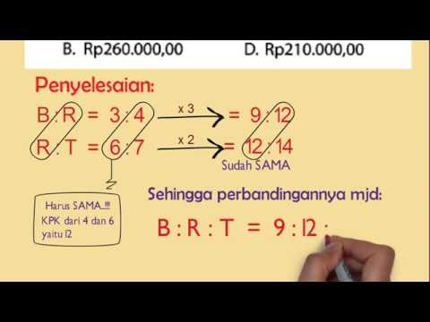 Pembahasan Soal UN Matematika Perbandingan Bertingkat (UCUN DKI 2 2017 Soal No 3)