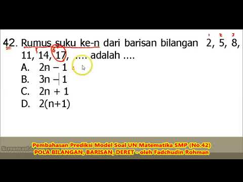 SOAL BARISAN DAN DERET (No.42) – Pembahasan Soal Matematika SMP/MTs