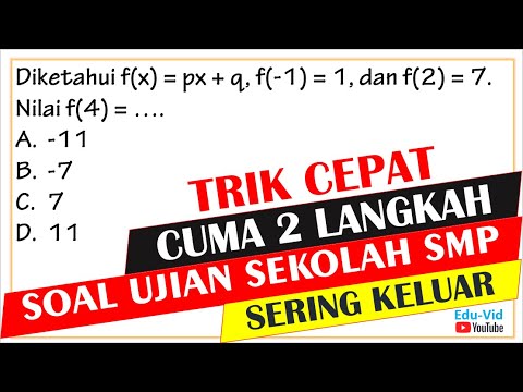 Soal Ujian Sekolah Matematika SMP Kelas 9 2022 dan Pembahasannya – FUNGSI